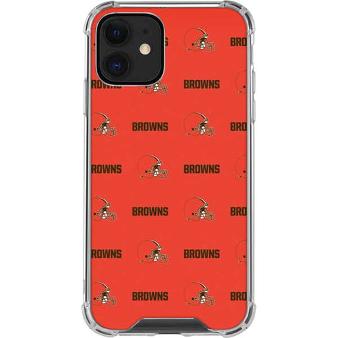 NFL Cleveland Browns Blitz Series iPhone 12 Mini Clear Case