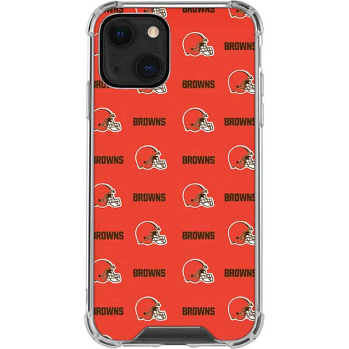 NFL Cleveland Browns Blitz Series iPhone 14 Clear Case