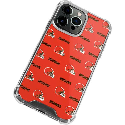 NFL Cleveland Browns Blitz Series iPhone 15 Pro Max Clear Case