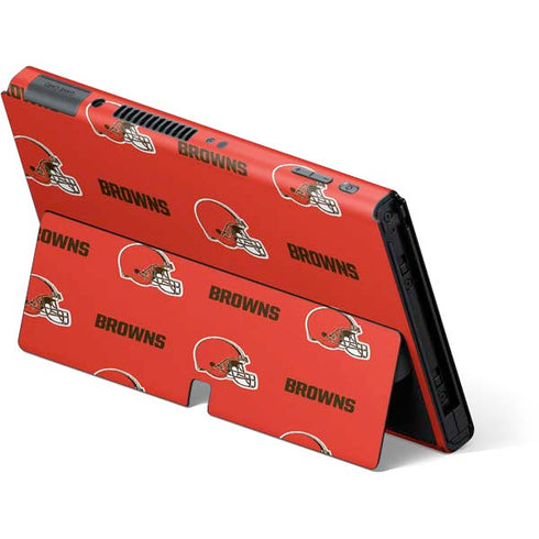 NFL Cleveland Browns Blitz Series Nintendo Switch OLED (2021) Skin
