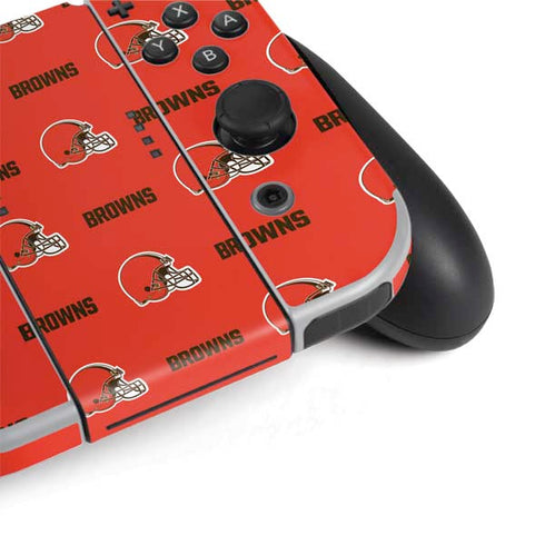NFL Cleveland Browns Blitz Series Nintendo Switch OLED (2021) Skin