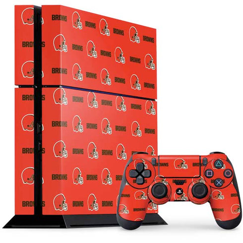 NFL Cleveland Browns Blitz Series PS4 Console and Controller Bundle Skin