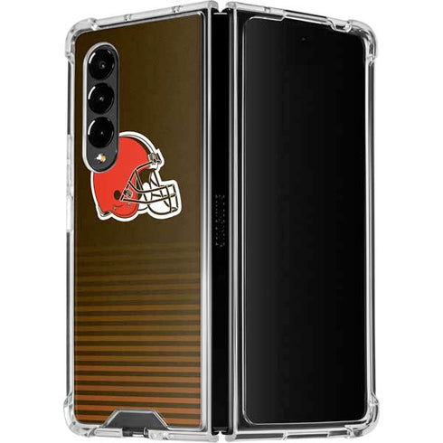 NFL Cleveland Browns Breakaway Galaxy Z Fold4 5G Clear Case