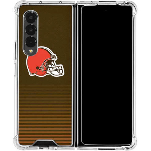 NFL Cleveland Browns Breakaway Galaxy Z Fold4 5G Clear Case