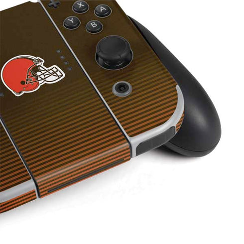 NFL Cleveland Browns Breakaway Nintendo Switch OLED (2021) Skin