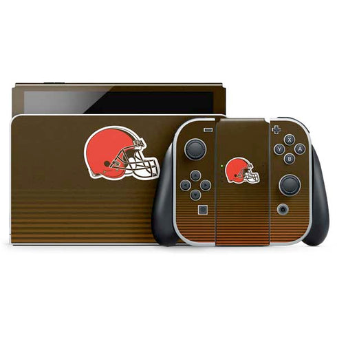 NFL Cleveland Browns Breakaway Nintendo Switch OLED (2021) Skin