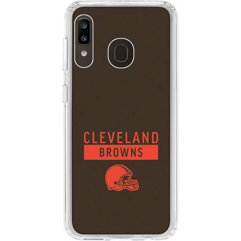NFL Cleveland Browns Brown Performance Series Galaxy A20 Clear Case