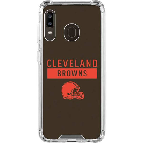 NFL Cleveland Browns Brown Performance Series Galaxy A30 Clear Case