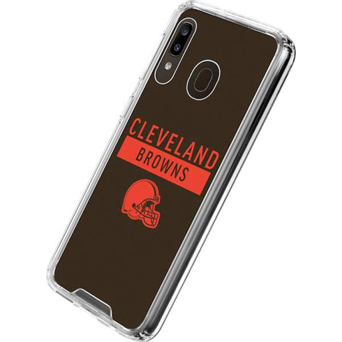 NFL Cleveland Browns Brown Performance Series Galaxy A30 Clear Case