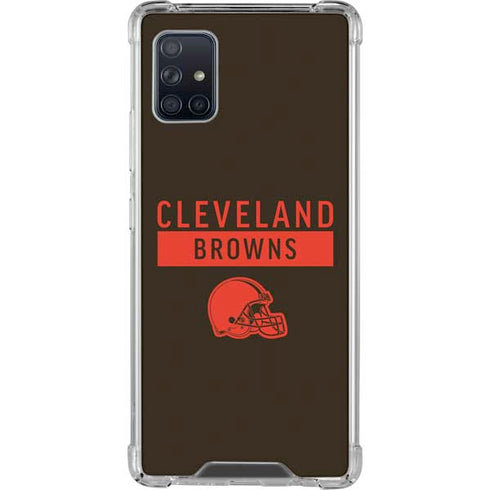 NFL Cleveland Browns Brown Performance Series Galaxy A51 5G Clear Case
