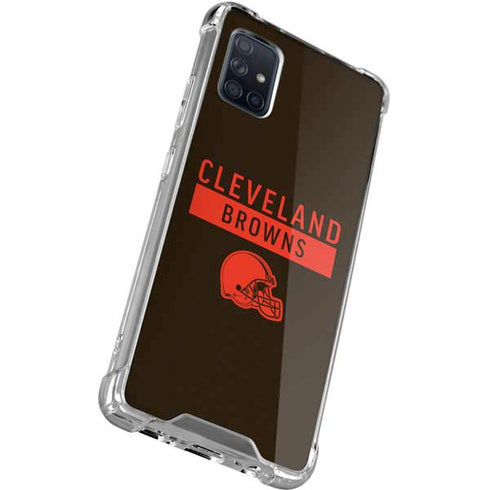 NFL Cleveland Browns Brown Performance Series Galaxy A51 5G Clear Case