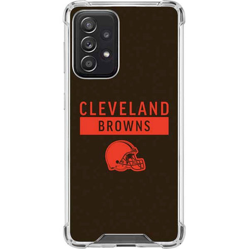 NFL Cleveland Browns Brown Performance Series Galaxy A52 5G Clear Case