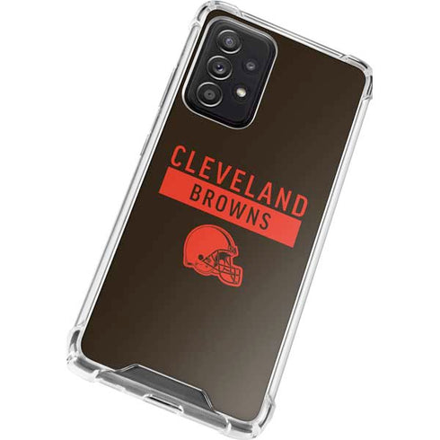 NFL Cleveland Browns Brown Performance Series Galaxy A52 5G Clear Case