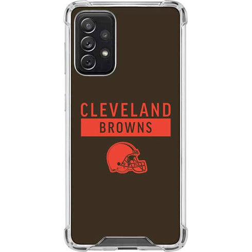 NFL Cleveland Browns Brown Performance Series Galaxy A72 5G Clear Case