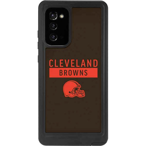 NFL Cleveland Browns Brown Performance Series Galaxy Note20 5G Waterproof Case