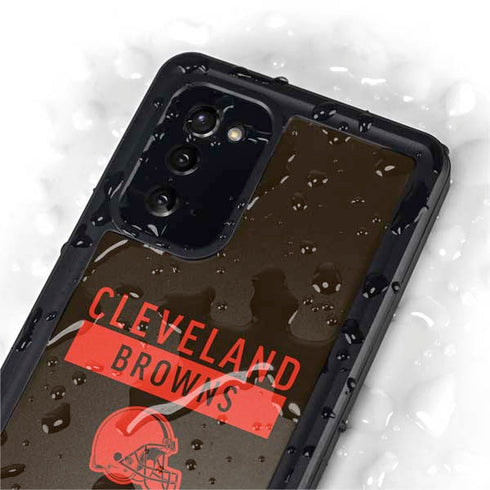 NFL Cleveland Browns Brown Performance Series Galaxy Note20 5G Waterproof Case
