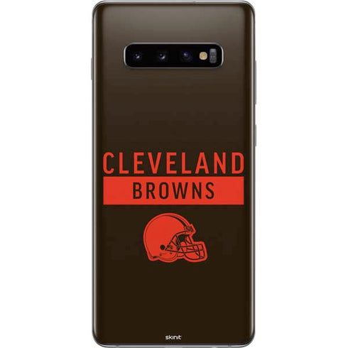 NFL Cleveland Browns Brown Performance Series Galaxy S10 Plus Skin