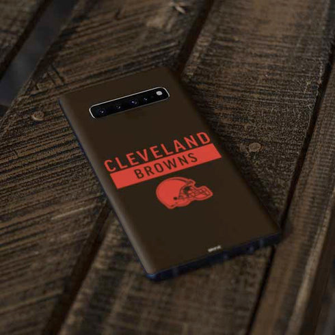 NFL Cleveland Browns Brown Performance Series Galaxy S10 Plus Skin