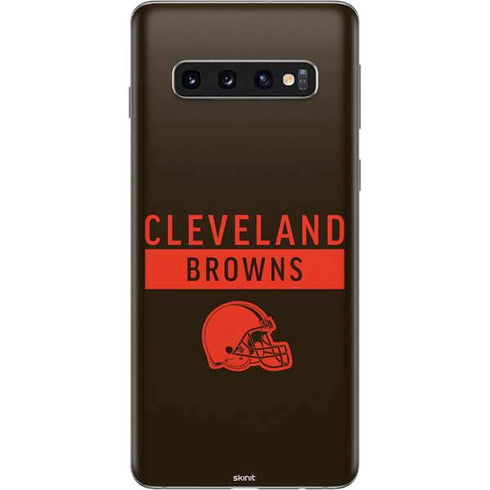 NFL Cleveland Browns Brown Performance Series Galaxy S10 Skin