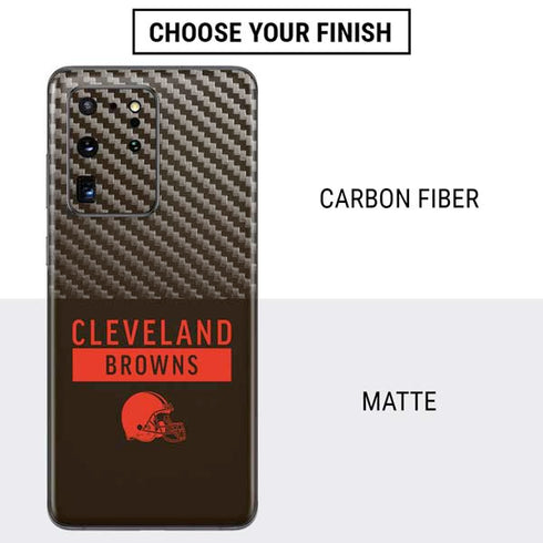 NFL Cleveland Browns Brown Performance Series Galaxy S20 Ultra 5G Skin