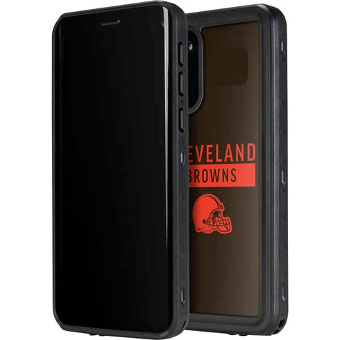 NFL Cleveland Browns Brown Performance Series Galaxy S20 Waterproof Case
