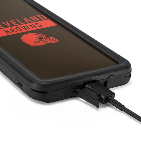 NFL Cleveland Browns Brown Performance Series Galaxy S20 Waterproof Case