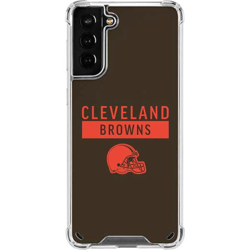 NFL Cleveland Browns Brown Performance Series Galaxy S21 Plus 5G Clear Case