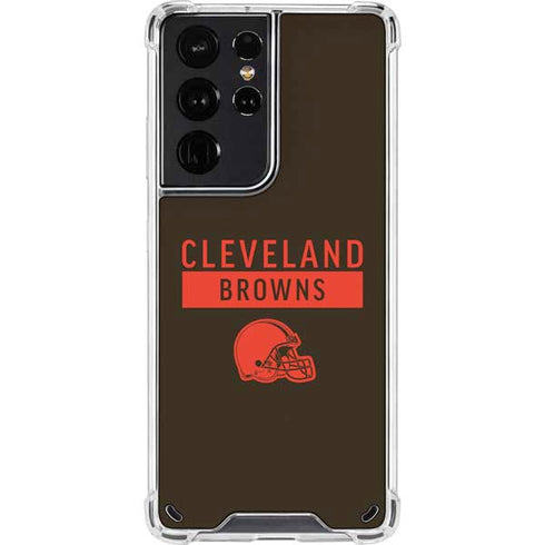 NFL Cleveland Browns Brown Performance Series Galaxy S21 Ultra 5G Clear Case