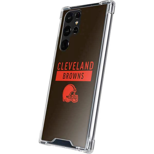 NFL Cleveland Browns Brown Performance Series Galaxy S22 Ultra Clear Case