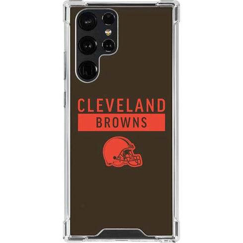 NFL Cleveland Browns Brown Performance Series Galaxy S24 Ultra Clear Case