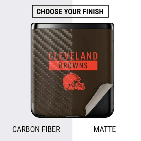 NFL Cleveland Browns Brown Performance Series Galaxy Z Flip Skin