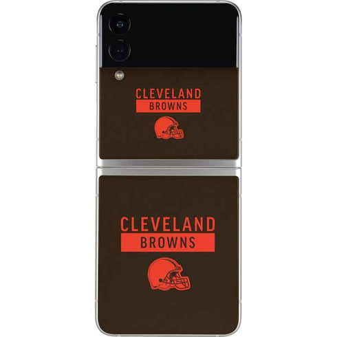 NFL Cleveland Browns Brown Performance Series Galaxy Z Flip3 5G Skin