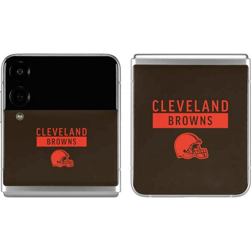 NFL Cleveland Browns Brown Performance Series Galaxy Z Flip4 5G Skin