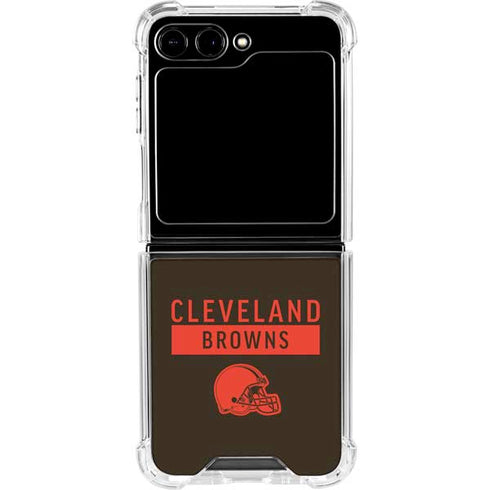 NFL Cleveland Browns Brown Performance Series Galaxy Z Flip5 5G Clear Case