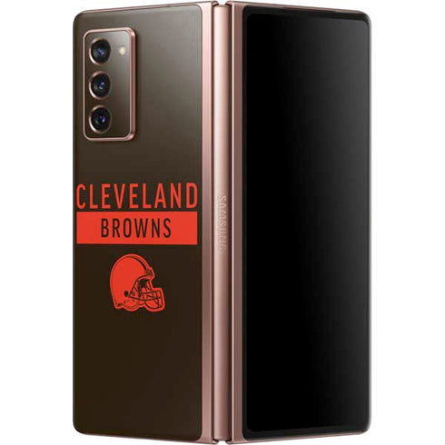 NFL Cleveland Browns Brown Performance Series Galaxy Z Fold2 5G Skin