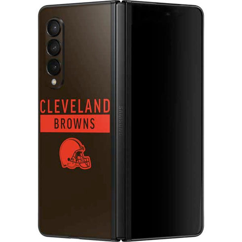 NFL Cleveland Browns Brown Performance Series Galaxy Z Fold3 5G Skin