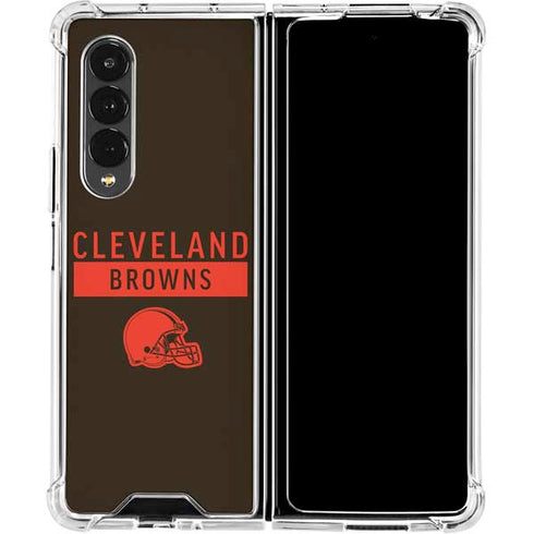NFL Cleveland Browns Brown Performance Series Galaxy Z Fold4 5G Clear Case