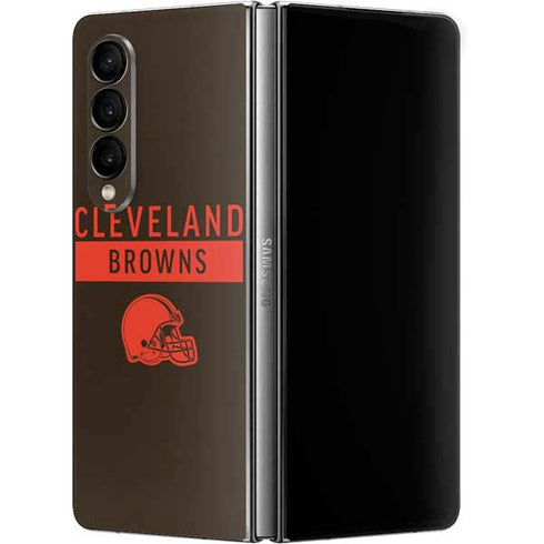 NFL Cleveland Browns Brown Performance Series Galaxy Z Fold4 5G Skin