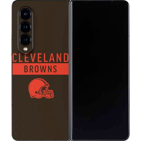 NFL Cleveland Browns Brown Performance Series Galaxy Z Fold4 5G Skin