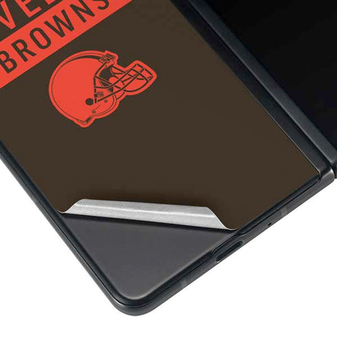 NFL Cleveland Browns Brown Performance Series Galaxy Z Fold4 5G Skin