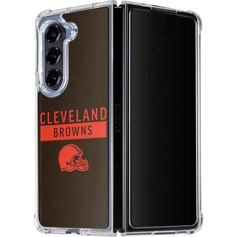 NFL Cleveland Browns Brown Performance Series Galaxy Z Fold5 5G Clear Case