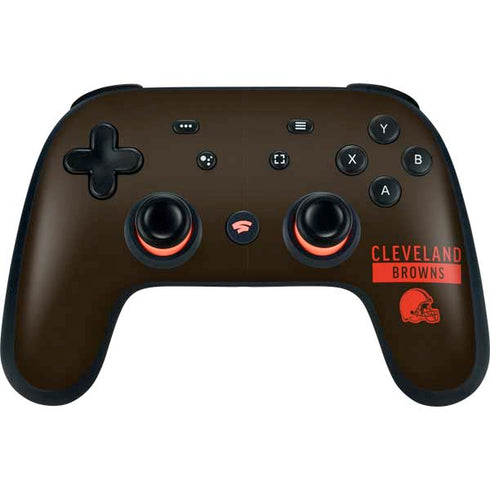 NFL Cleveland Browns Brown Performance Series Google Stadia Controller Skin