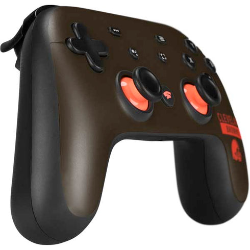 NFL Cleveland Browns Brown Performance Series Google Stadia Controller Skin