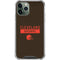 NFL Cleveland Browns Brown Performance Series iPhone 11 Pro Max Clear Case