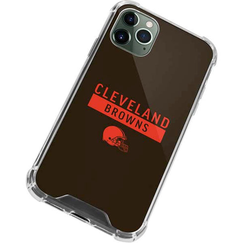 NFL Cleveland Browns Brown Performance Series iPhone 11 Pro Max Clear Case