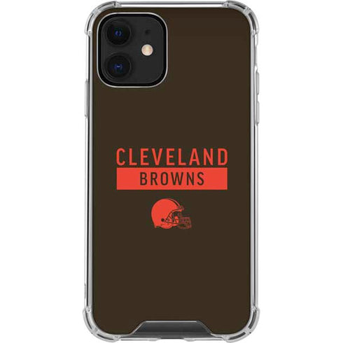 NFL Cleveland Browns Brown Performance Series iPhone 12 Clear Case