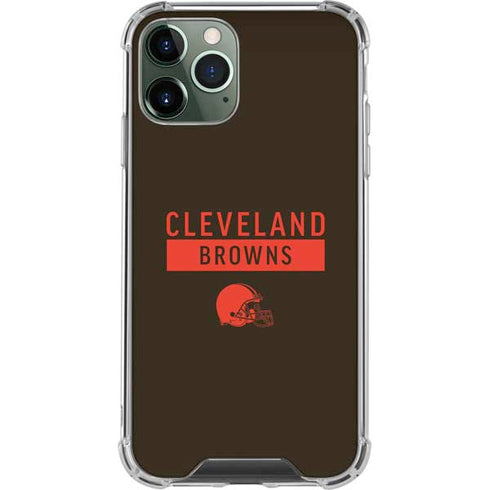 NFL Cleveland Browns Brown Performance Series iPhone 12 Pro Clear Case