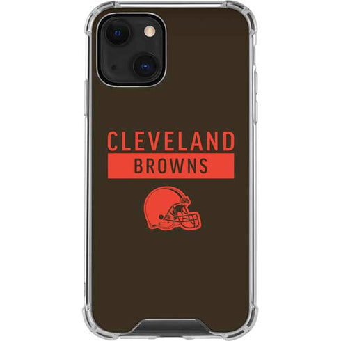 NFL Cleveland Browns Brown Performance Series iPhone 15 Plus Clear Case
