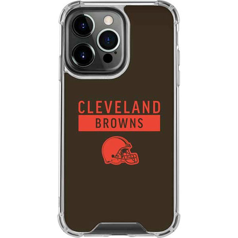 NFL Cleveland Browns Brown Performance Series iPhone 15 Pro Clear Case