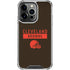 NFL Cleveland Browns Brown Performance Series iPhone 15 Pro Clear Case
